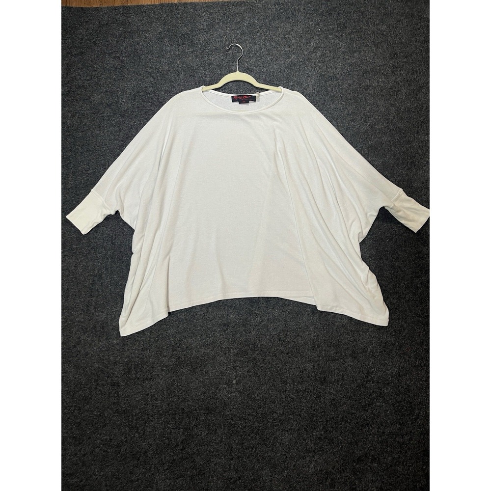 Alice and Olivia Air by Stacey Bendel Boxy Sweater Top Large White Oversized
